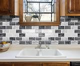 DEWOO Peel Stick Subway Brick Marble Stone Tiles Splashback Kitchen Bathroom 10 view 5