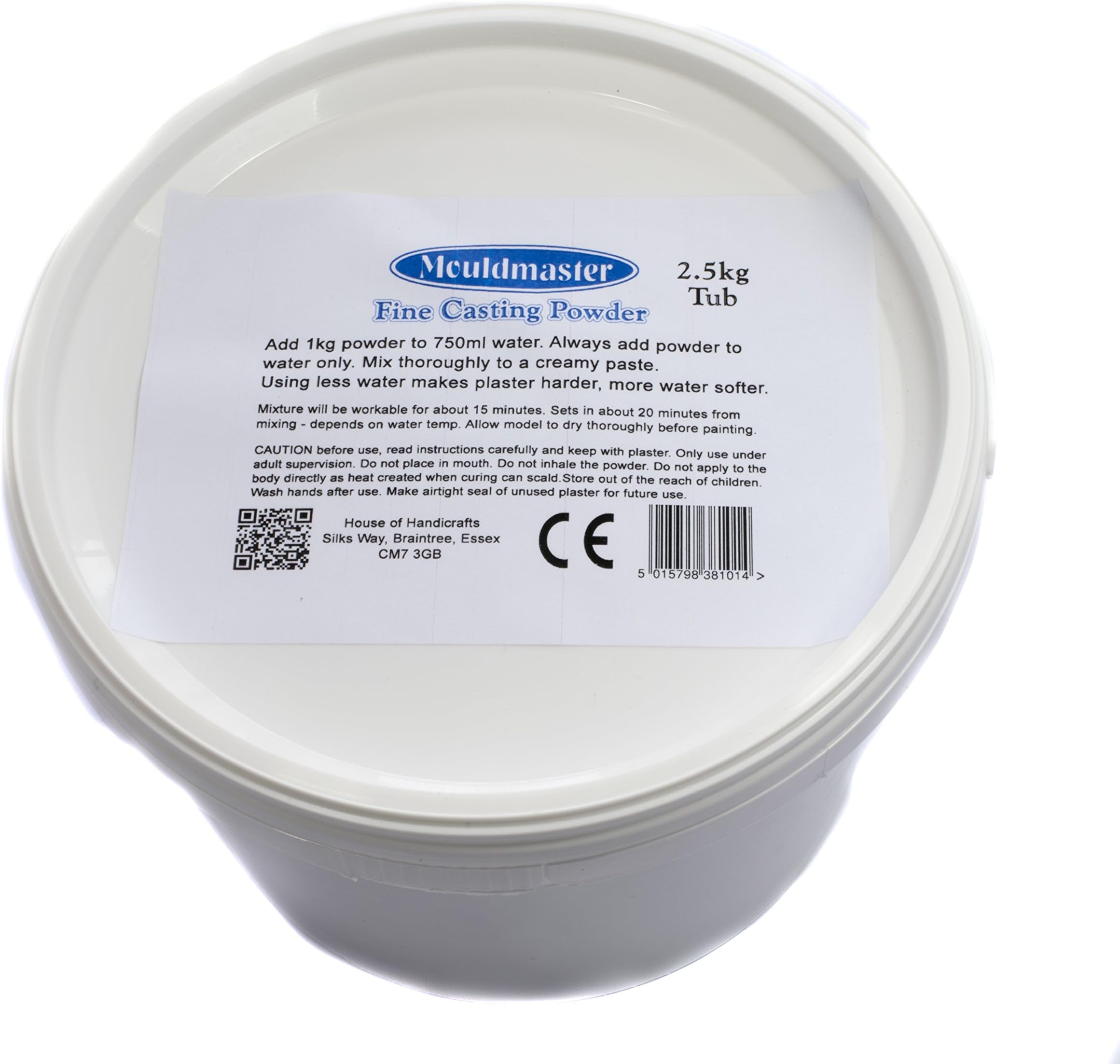 Mouldmaster Plaster of Paris 2.5kg Plaster of Pairs Tub, Off White