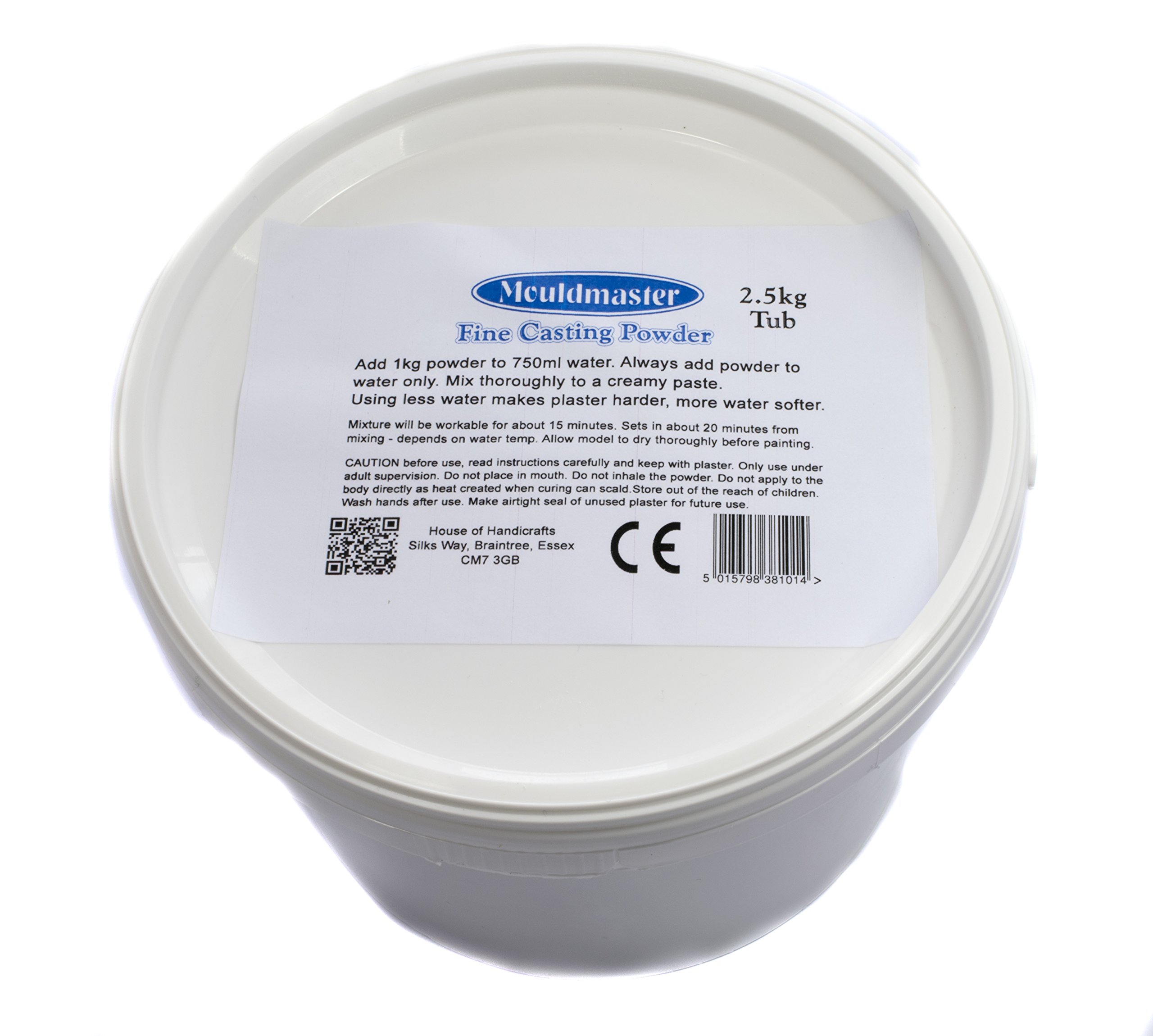 Mouldmaster Plaster of Paris 2.5kg Plaster of Pairs Tub, Off White