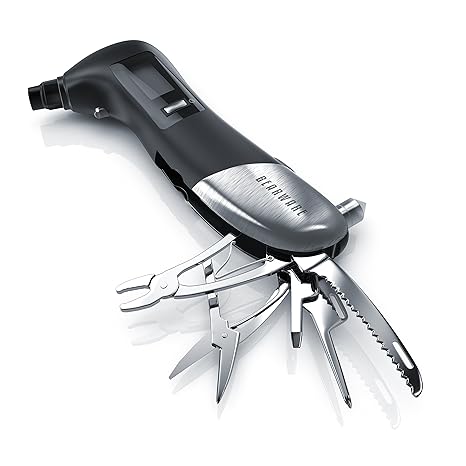 Bearware - Reifendruckmesser Multitool | digitaler Luftdruckprüfer | multifunktionelle Werkzeuge | LCD-Display mit Hintergrun