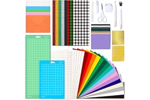 63PCS Accessories Bundle for Cricut Joy, Ultimate Accessories and Supplies with Weeding Tools, Heat Transfer Vinyl, Permanent