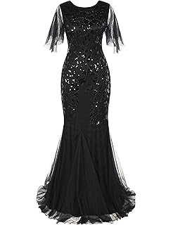 muxxn women's 30s brief elegant mermaid evening dress