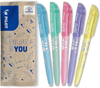 Pilot FRIXION LIGHT SOFT Erasable Highlighters Pastels Pack of 5