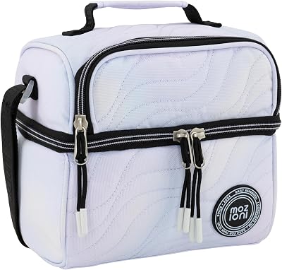 - Fiambrera, Accesorio Escolar, Mantiene Alimentos Frescos, Incluye 1 Compartimento Superior y Otro Grande, Asa Superior Acolchada, Correa de Hombro
