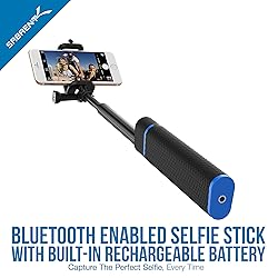 SABRENT Bluetooth Selfie Stick with Built in