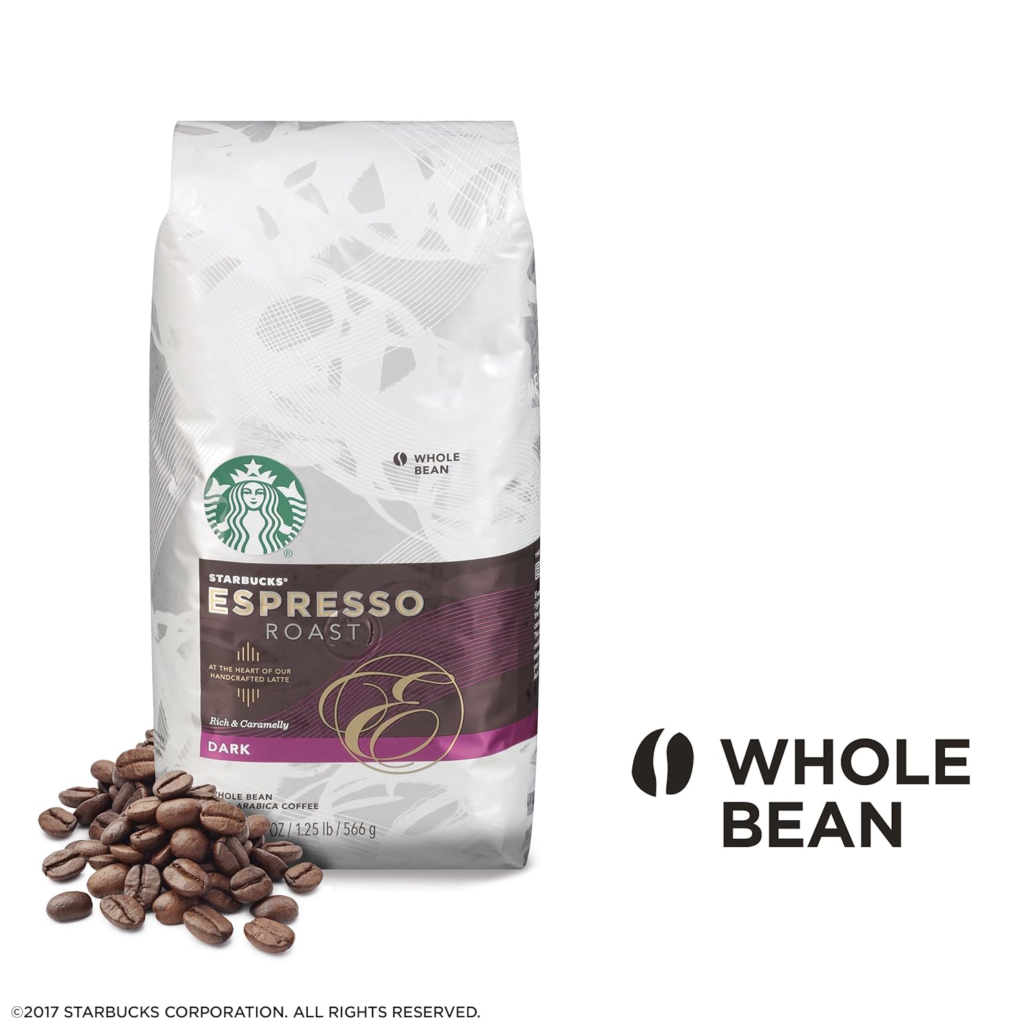 Starbucks Espresso Blend Dark Roast Whole Bean Coffee 20 Oz Bag Great Holiday Gift For Coffee Lovers
