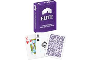 Copag Elite 100% Plastic Playing Cards, Poker Size (Standard) Jumbo Index Single Deck (Purple)