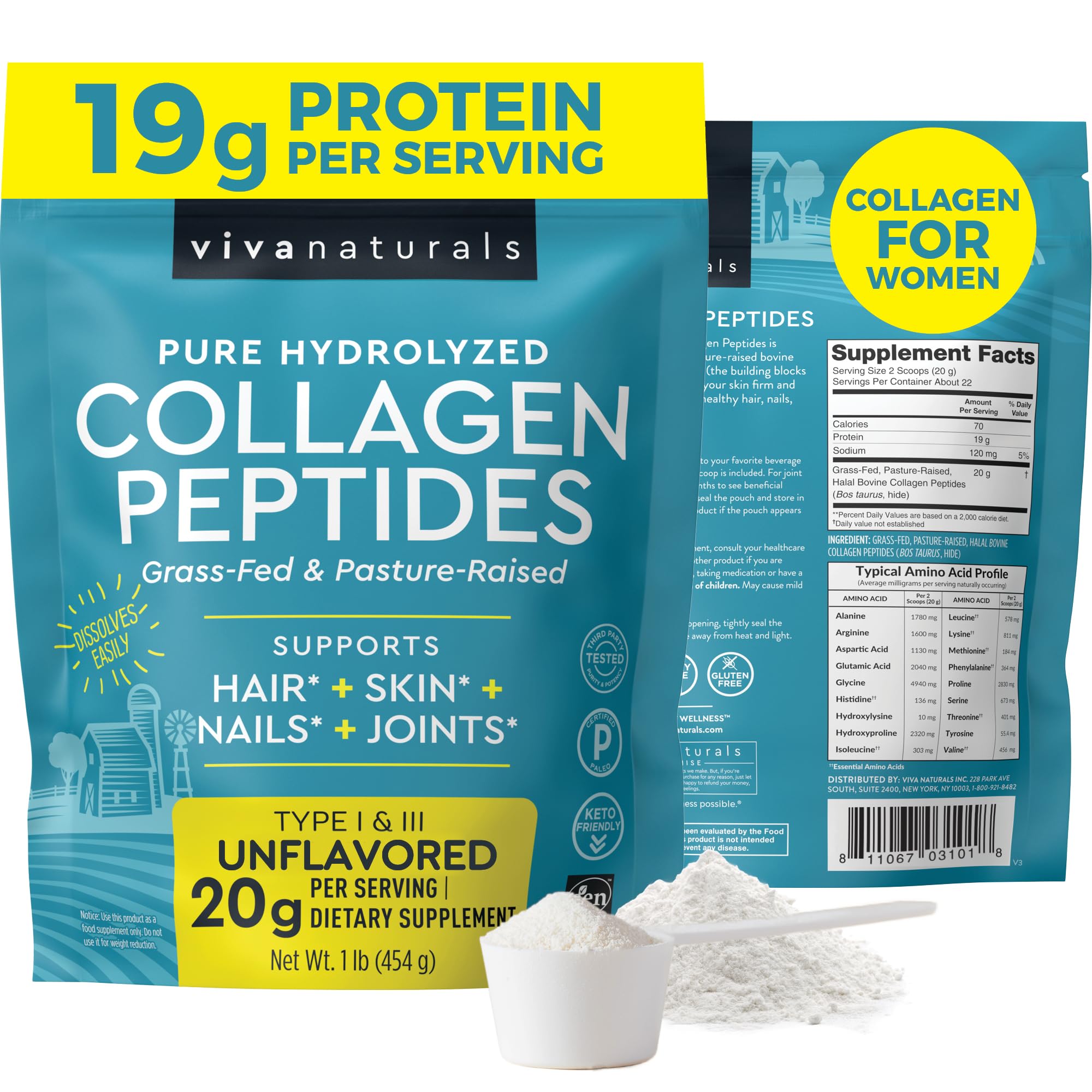 Pure Hydrolyzed Collagen Peptides (Unflavored)