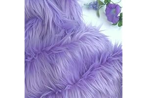 Bianna Creations | Faux Fur Fabric Ultra Soft Deluxe Plush Shaggy Squares | Craft, Sewing, Props, Costumes, Decoration (Lavender, 30x36 inches)