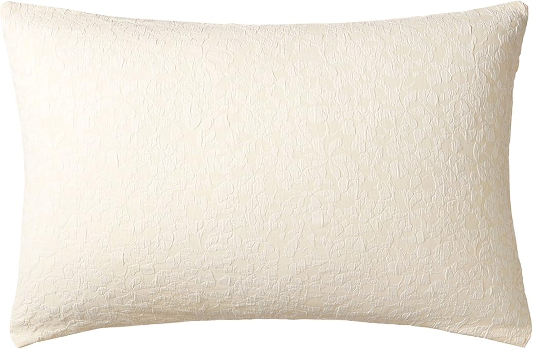 Amazon Com Vera Wang Sculpted Floral King Pillow Sham Ivory Home