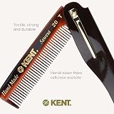 Kent Handmade 85mm Fine Toothed Folding Pocket Hair Comb Cellulose Acetate view 7