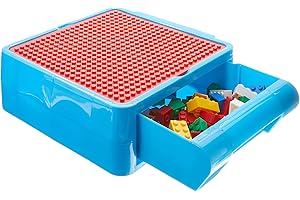 ANKER PLAY PRODUCTS Build & Go Storage Case with 100 Blocks - Kid's Building Block Portable Storage Case - Children's Travel Building Bock Set - Includes 100 Blocks & Compatible With Other Leading Brands