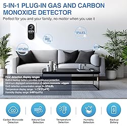 5-in-1 Carbon Monoxide & Combustible Gas Detector