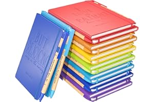 INSADA 7-Pack Noah’s Rainbow Promise Bulk Small Pocket Notebooks, Mini Notepads Hardcover Lined Christian Journals with Pen Holder & 7 Pens - Perfect for Prayer, Bible Study & Sermon Notes – Easter Gifts for Church Members & Women