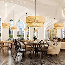 Teru Ji Kaikang 23.62" Bamboo Pendant Light,4-Light