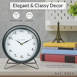 Rae Dunn Desk Clock - Battery Operated Round Modern