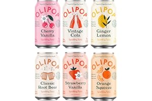 OLIPOP - 6-Flavor Soda Variety Pack, Healthy Soda Sampler, Prebiotic Soft Drinks, Supports Digestive Health & Gut Health, Hig