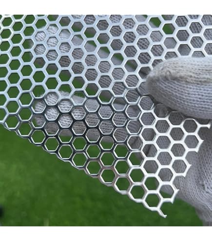 PATIKIL 15.7" L X 7.9" W Perforated Metal Sheets, 2pcs 18Ga 0.39" Hole - View #8