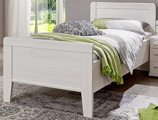 Seniorenbett Moebel bv-vertrieb 90x200 Struktur Weiss Komfortbett 90x200 - (3131)