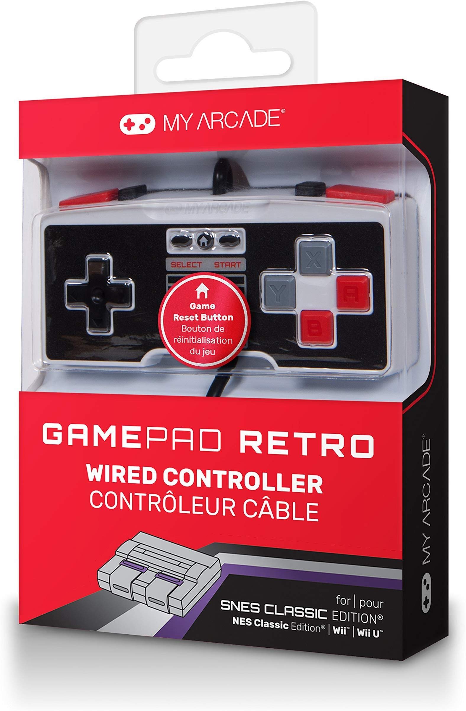 My Arcade GamePad Retro - Classic Wired NES Controller With 10 Foot Cable for the NES Classic Edition System