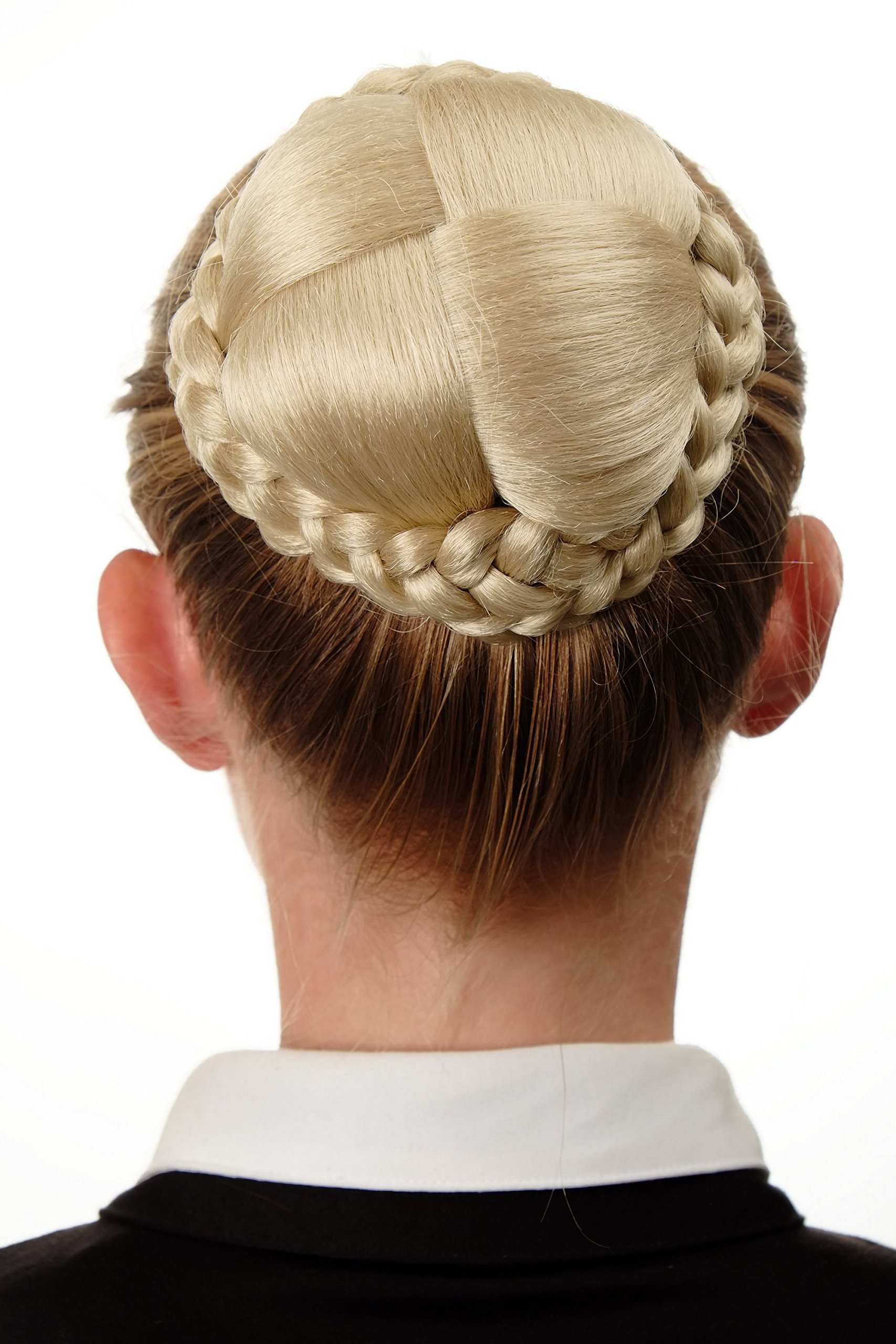 WIG ME UP - N796-88 Hairbun Hairpiece bun hair knot braided elaborate braided plaited rim traditional custom light bright blond