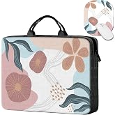 Laptop Sleeve Case 15 inch Plus Cute Mousepad, Abstract Doodle Slim Carrying Case Durable Handbag Protective Travel Laptop Bag for 13-15 inch Tablet,Laptop, Ultrabook Notebook