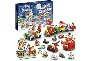 COOLTUNE Advent Calendar 2023 Kids, 24 Days Building Blocks Toys Holiday Countdown, Christmas Stocking Stuffers for 6 7 8 9 10 11 12 Year Old Boys Girls Teen Xmas Gifts STEM Toys Building Set Advent Calendars