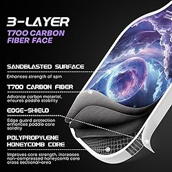 LUZZ Pickleball Paddles Set of 2, T700 Carbon Fiber