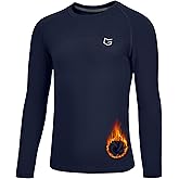 G Gradual Youth Boys Compression Thermal Shirt Long Sleeve Fleece Undershirt for Boy Football Baseball Soccer Base Layer