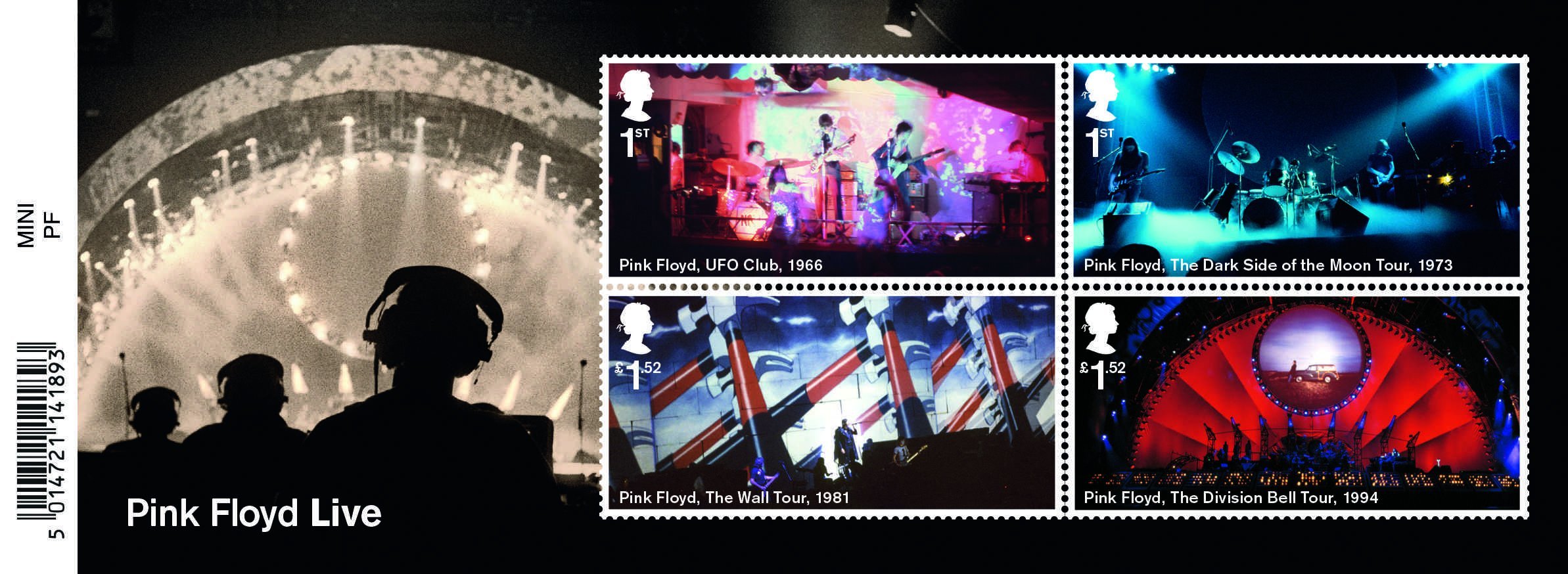 Pink Floyd Miniature Sheet Stamps 2016