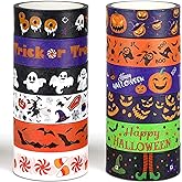 SANNIX 12 Rolls Halloween Washi Tape 15mm Wide Halloween Pumpkin Ghost Bat Masking Tape for DIY Crafts and Scrapbooking