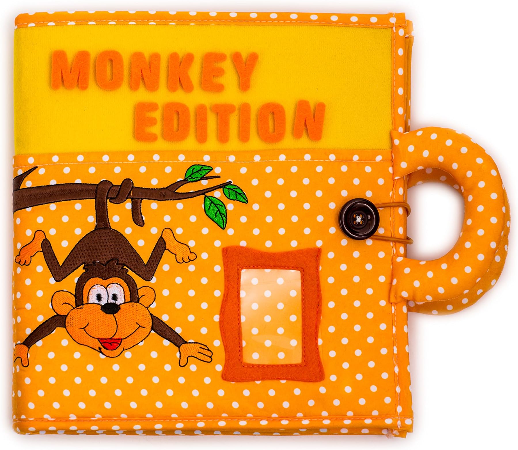 piqipi 7154952 Interactive Children's Book Monkey Edition Orange 25 x 25 x 7 cm