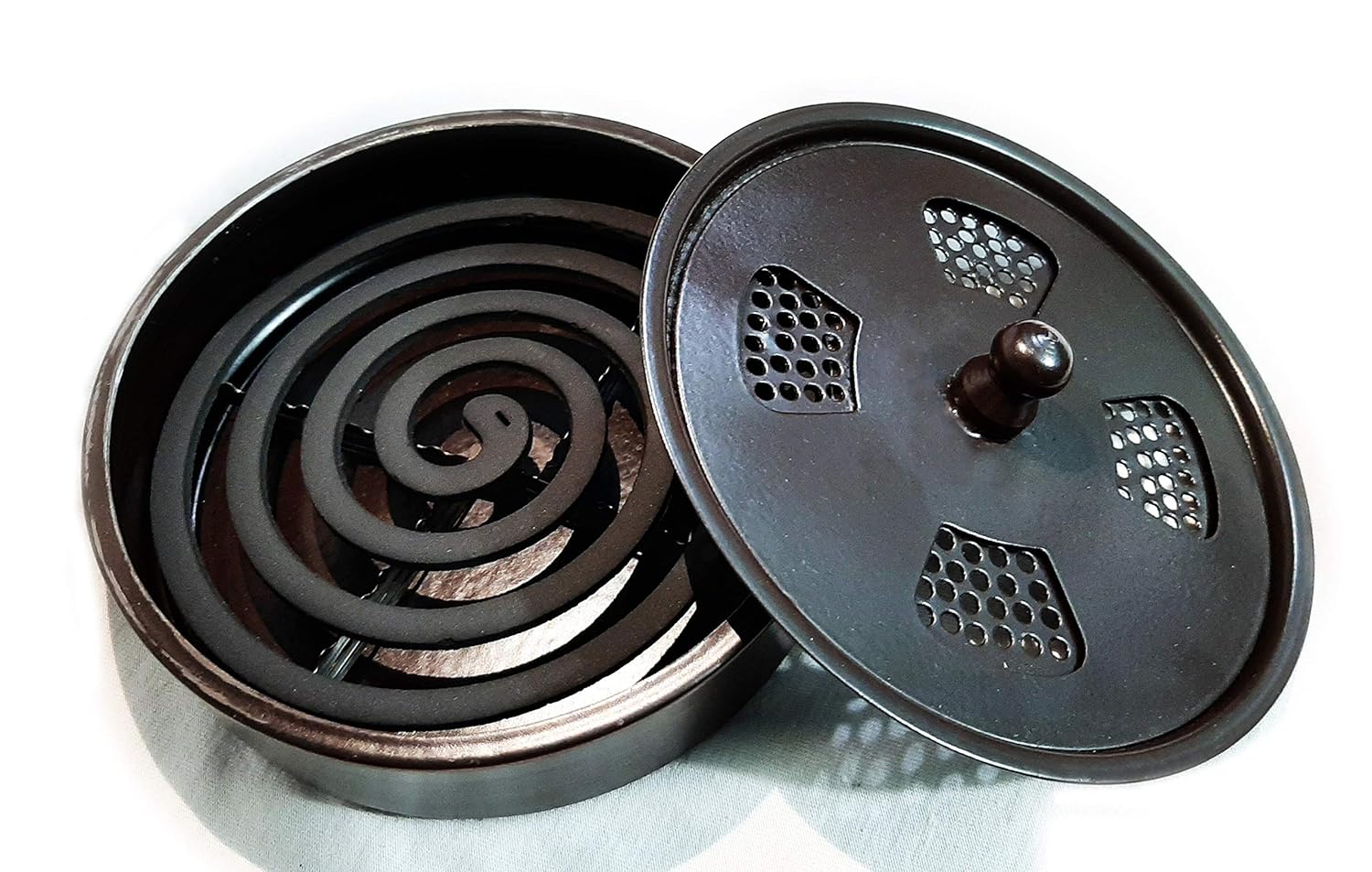 Metal Mosquito Coil Holder (Brown ) Amazon.in Home & Kitchen