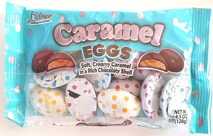 Amazon Com Palmer 1 Bag Creamy Caramel Chocolate Easter Eggs 4 5 Oz 128 G Grocery Gourmet Food