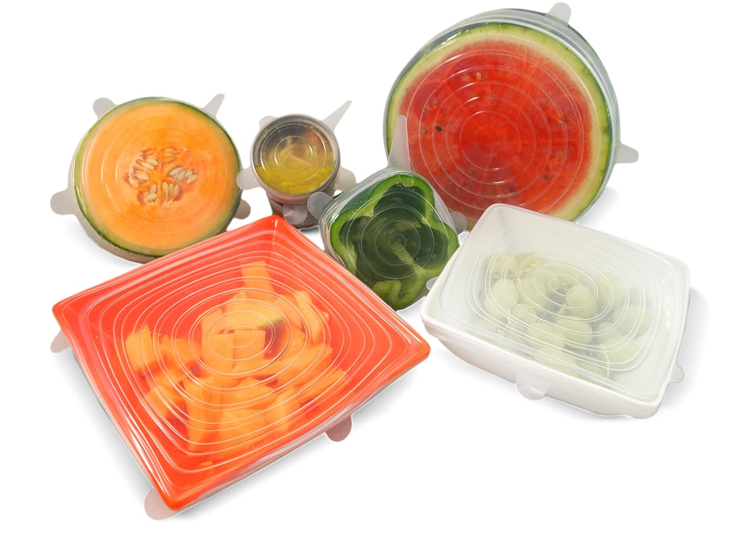 Multi Size Silicone Stretch Lids 6 Pack, Food and Container Covers, Reusable, Hi eBay