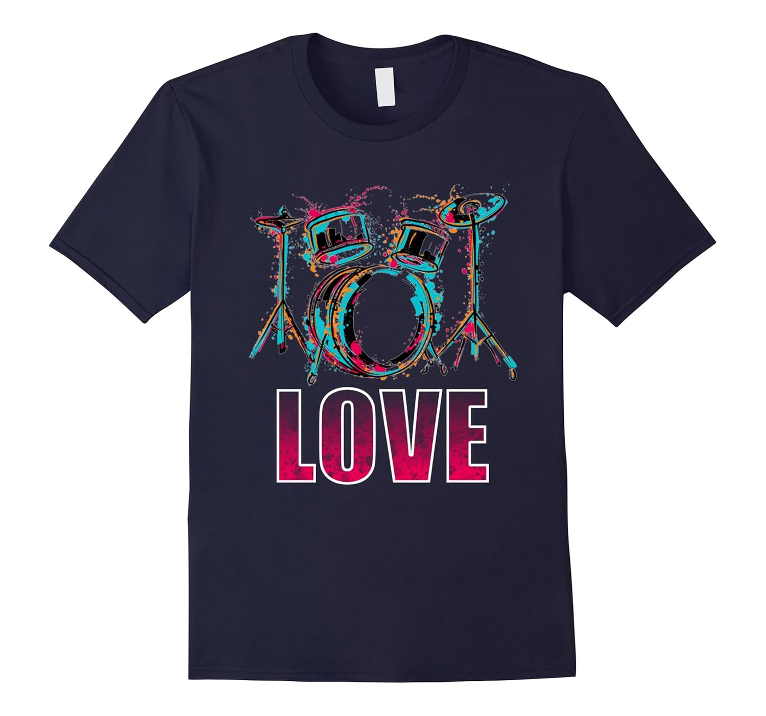 Dummer Tshirt Funny Pround Love Drum For Drummer-Rose