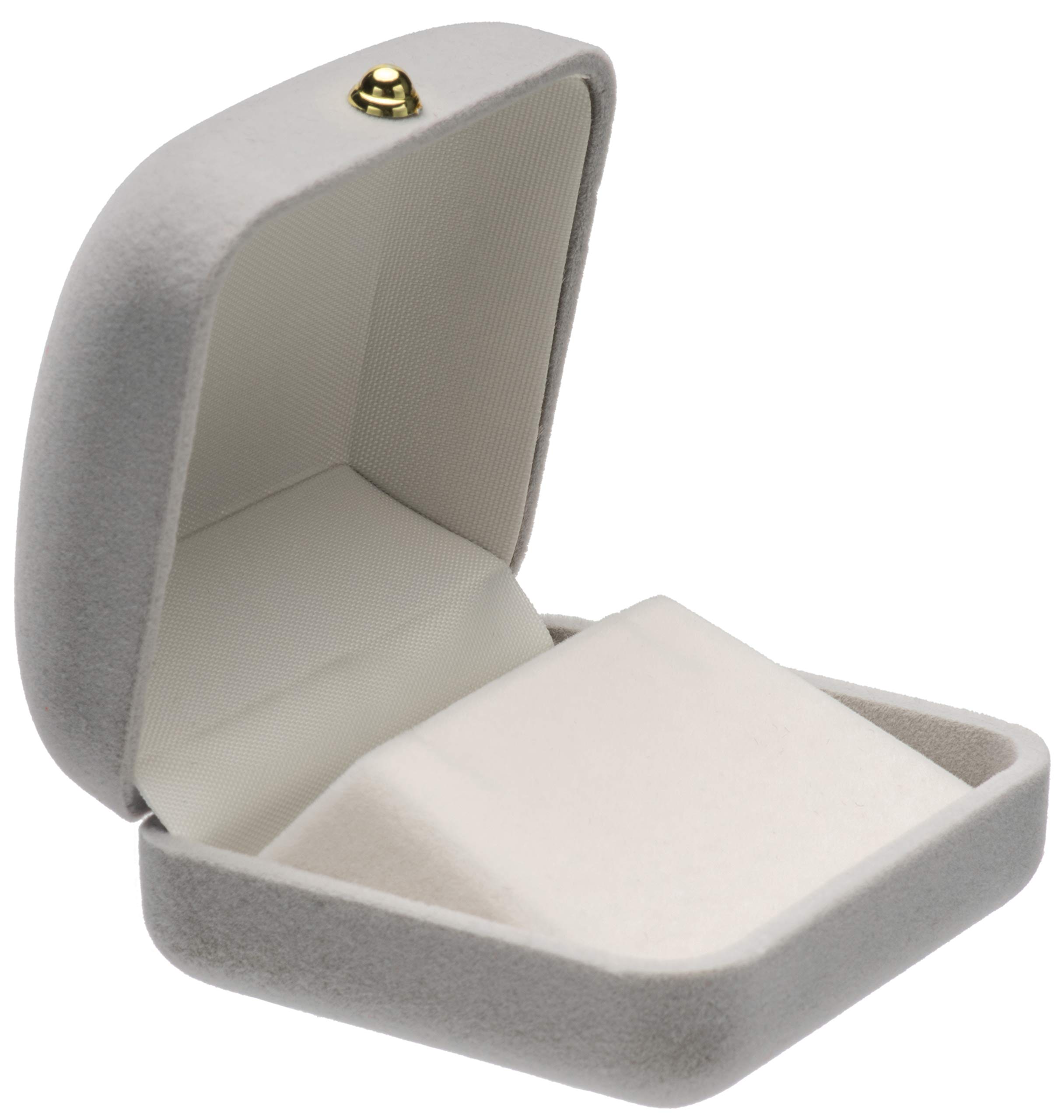 POKOFO Velvet Earrings Storage Box Jewelry Packaging Gift Showcase Display (Gray)