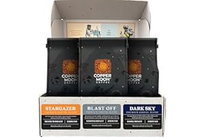 Copper Moon Coffee Gift Box, Ground Coffee Variety Pack, Medium Roast, Dark Roast and Strong Roast blends, 12 oz. bags.