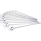 Master Cook 12-inch Stainless Steel Kebab Kabob Grilling BBQ Stick Skewers Set of 12