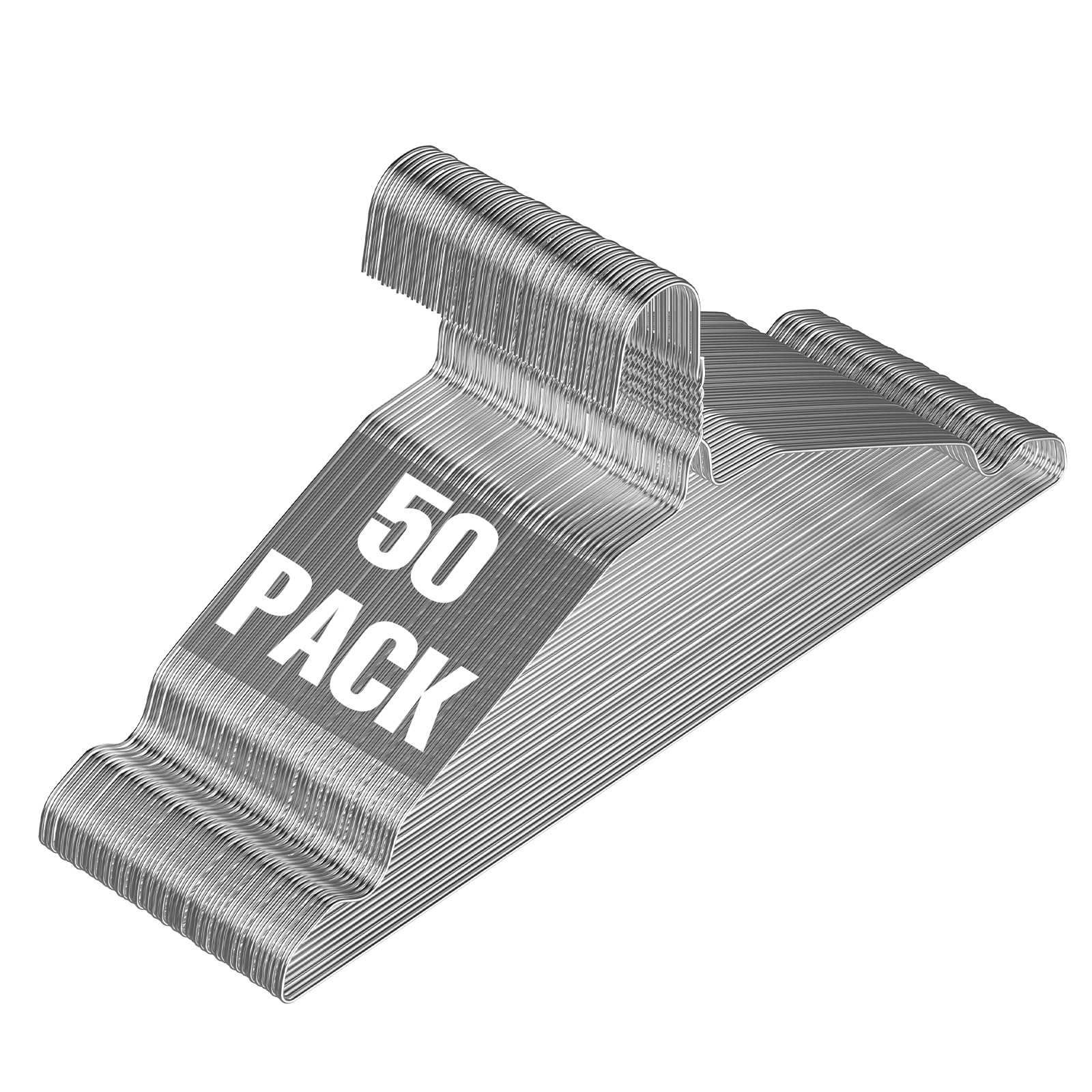 Photo 1 of SPECILITE Wire Hangers 50 Pack, Metal Wire Clothes Hanger Bulk for Coats, Space Saving Metal Hangers Non Slip 16.7 Inch Ultra Thin, for Standard Size Suits, Shirts, Pants, Skirts