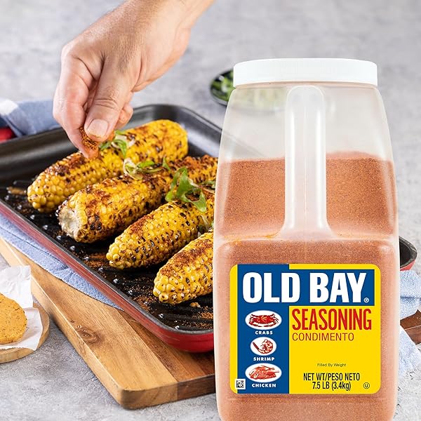 OLD BAY SEASONING, 7.5 LB – ONE 7.5 POUND CONTAINER OF OLD BAY ALL-PURPOSE SEAFOOD SEASONING, PERFECT FOR CRABS, SHRIMP, CHICKEN, CHOWDER, PIZZA, FRIES AND MORE
