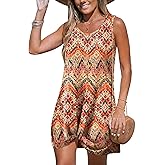 BKRIVE Swimsuit Coverup Summer Dresses for Women Vacation Essentials Eyelet Crew Neck Loose Sleeveless Twisted Dresses