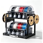 AMS Storage Rack for Bambu Lab AMS/AMS 2 Pro &amp; Anycubic ACE Pro/ACE 2 Pro | Dual AMS Rack, Supports Creality Space X4 Series &amp; SUNLU AMS Heater，Space-Saving，Support Inverted Chassis Mounting