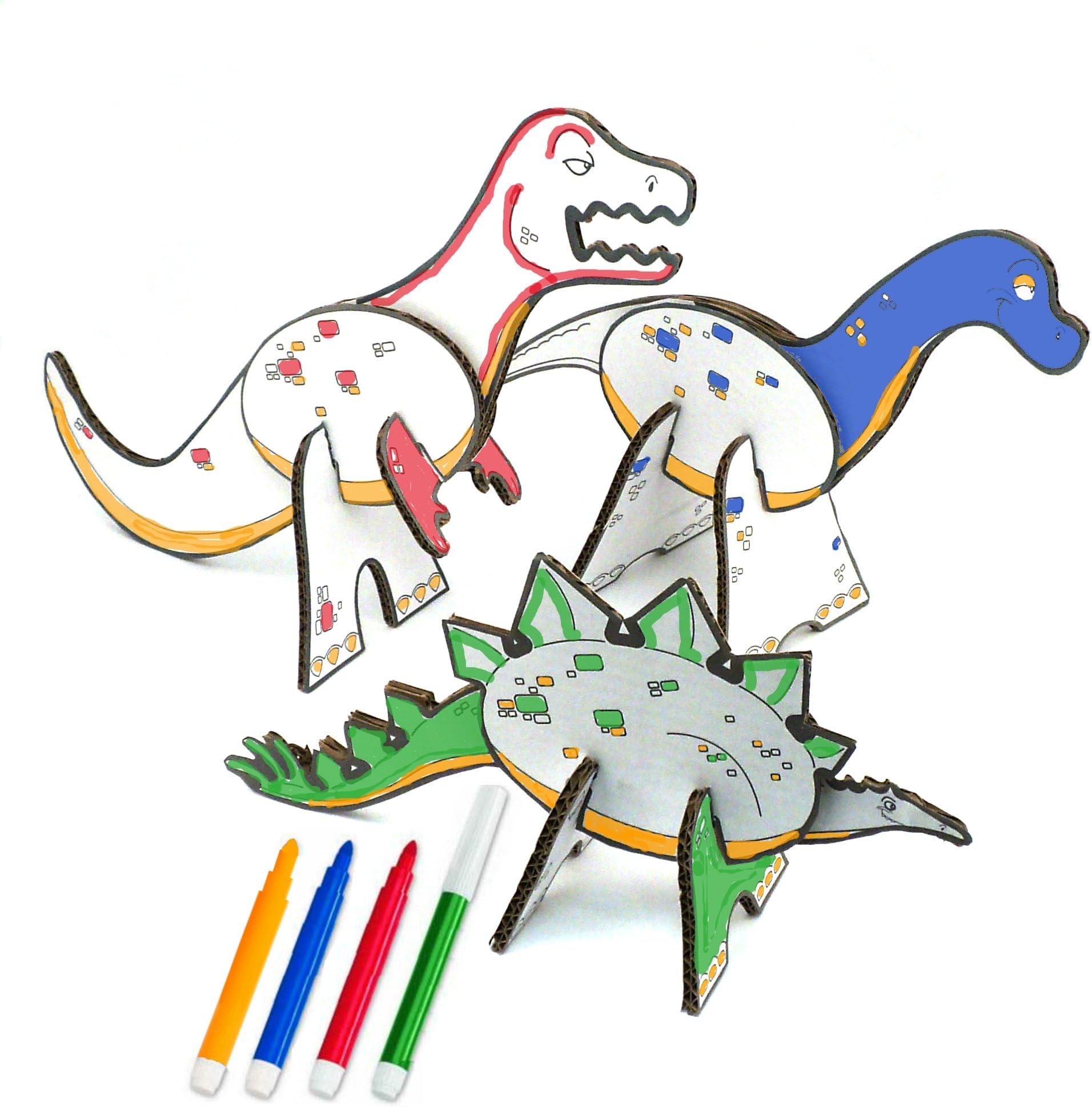 Topozoo Dinosaur Create and Color Playset