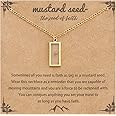 Haoze Mustard Seed Necklace Christian Gifts for Women, Stainless Steel Faith Mustard Seed Necklace Inspirational Christian Religious Jewelry for Women Best Gifts