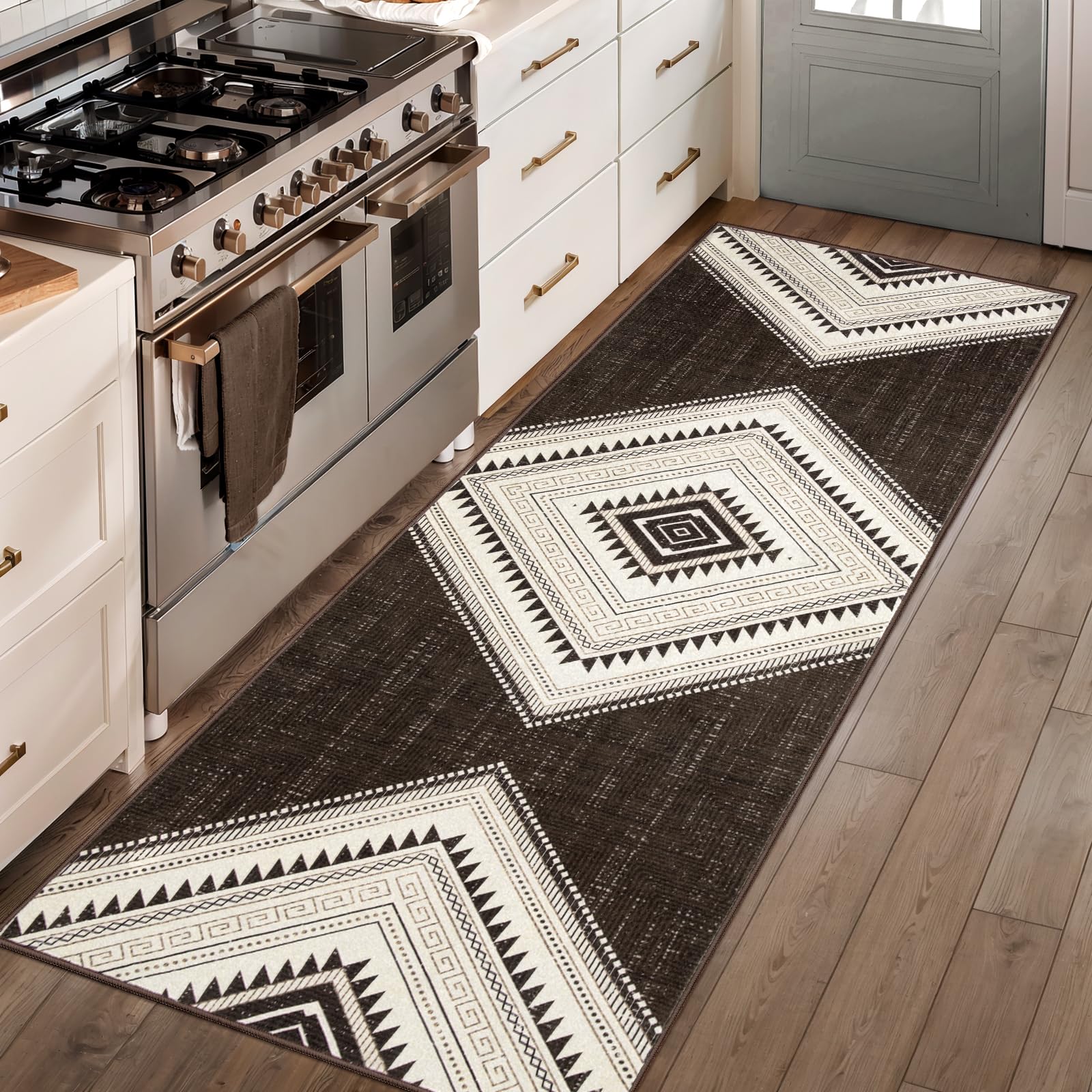 SERISSA Washable Runner Rug,2x6 Soft Non Slip Boho