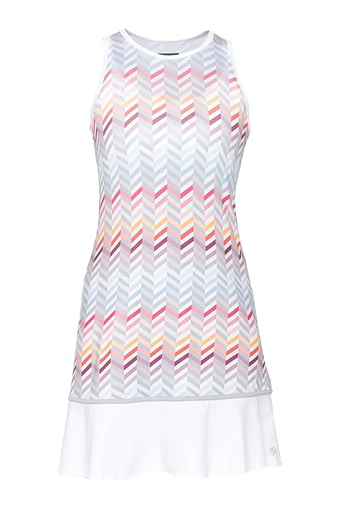 Lija Women S Shake It Up Dress Zig Zag Print White X Large