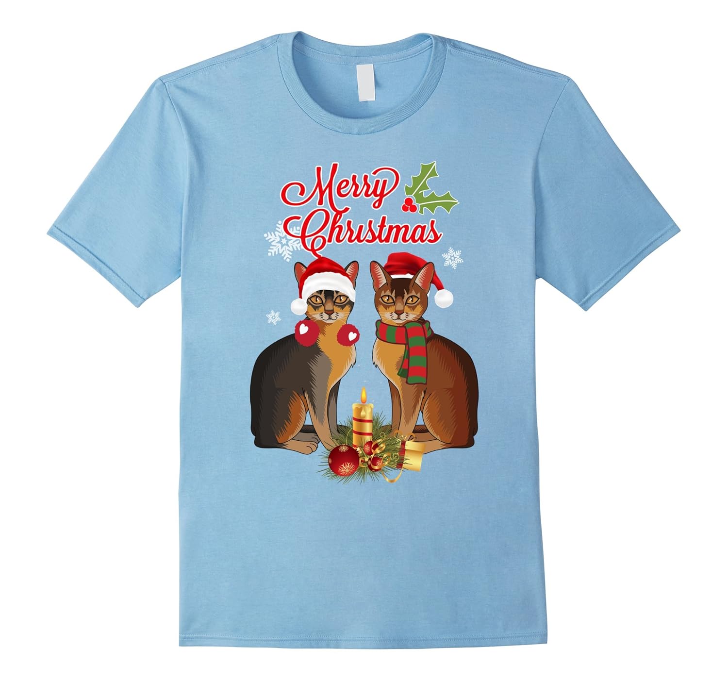 Funny Abyssinian Cat Christmas Gift Shirt .-ANZ