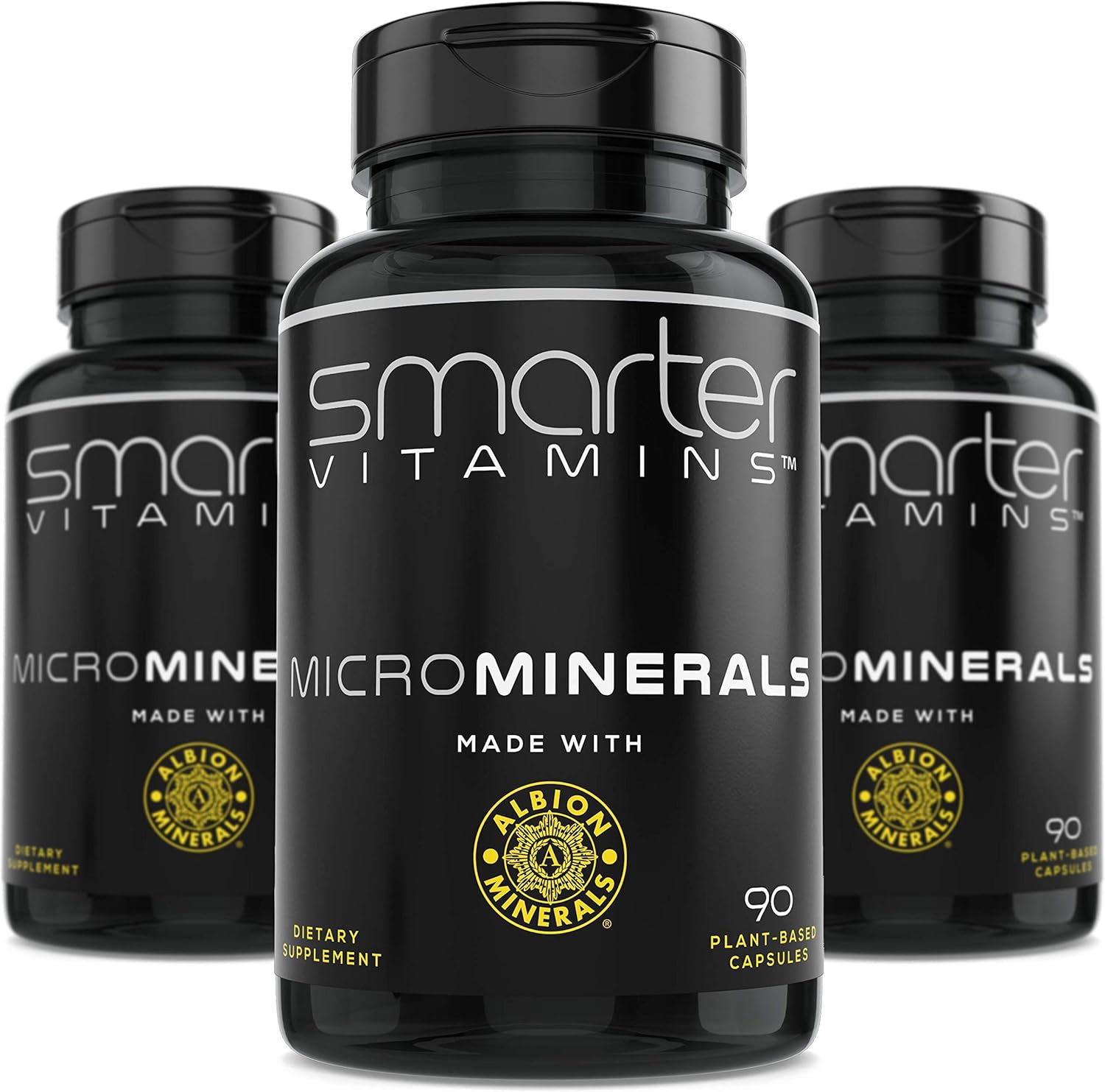 (3 Bottles) 15mg Zinc Glycinate from Albion® Boosted with 5 Extra Essential Trace Minerals to Support Metabolism, DNA and Enhanced Supplement 90 Plant-Based Vegan Capsules: Health & Personal Care