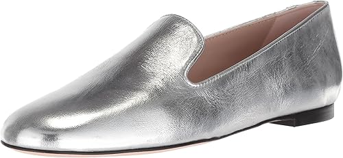 stuart weitzman silver loafers